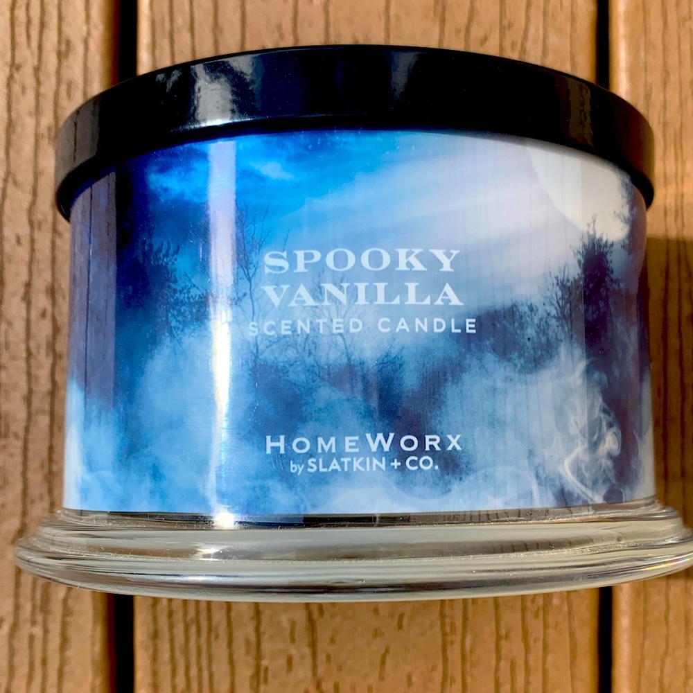 🆕SPOOKY VANILLA HARRY SLATKIN HOMEWORX 4 WICK, 18oz CANDLE NWTS!